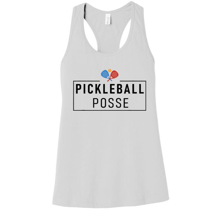 Pickleball Posse Funny Pickleball Quote For Pickeball Lovers Women's Racerback Tank