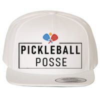 Pickleball Posse Funny Pickleball Quote For Pickeball Lovers Wool Snapback Cap