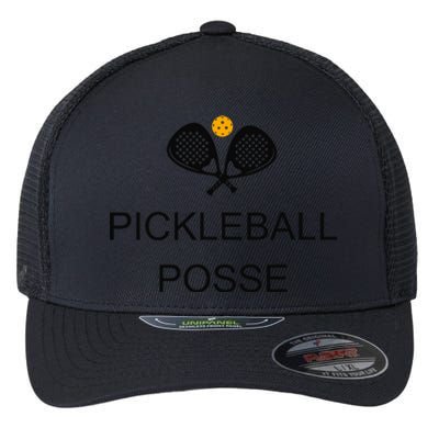 Pickleball Posse Funny Pickleball Quote For Pickeball Lovers Flexfit Unipanel Trucker Cap