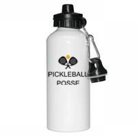 Pickleball Posse Funny Pickleball Quote For Pickeball Lovers Aluminum Water Bottle