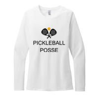 Pickleball Posse Funny Pickleball Quote For Pickeball Lovers Womens CVC Long Sleeve Shirt