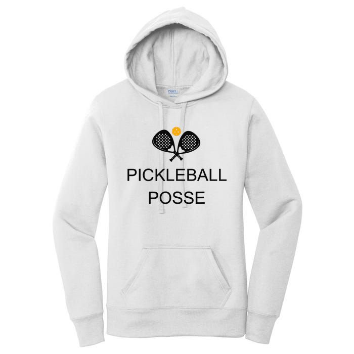 Pickleball Posse Funny Pickleball Quote For Pickeball Lovers Women's Pullover Hoodie