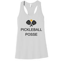 Pickleball Posse Funny Pickleball Quote For Pickeball Lovers Women's Racerback Tank