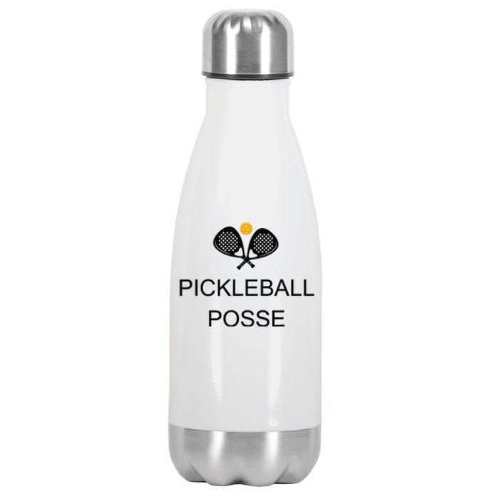 Pickleball Posse Funny Pickleball Quote For Pickeball Lovers Stainless Steel Insulated Water Bottle