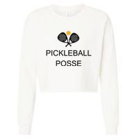 Pickleball Posse Funny Pickleball Quote For Pickeball Lovers Cropped Pullover Crew