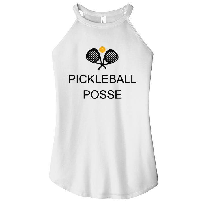 Pickleball Posse Funny Pickleball Quote For Pickeball Lovers Women's Perfect Tri Rocker Tank