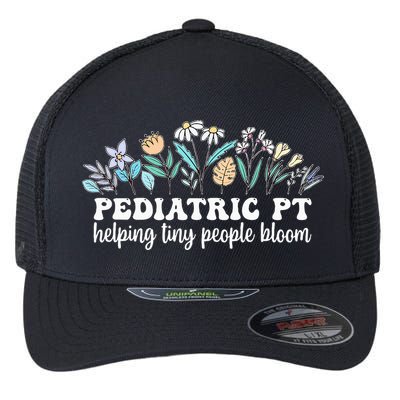 Pediatric PT Flowers Pediatric Physical Therapy Flexfit Unipanel Trucker Cap