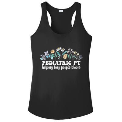 Pediatric PT Flowers Pediatric Physical Therapy Ladies PosiCharge Competitor Racerback Tank