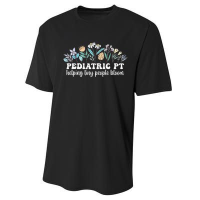 Pediatric PT Flowers Pediatric Physical Therapy Performance Sprint T-Shirt