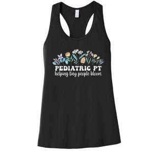 Pediatric PT Flowers Pediatric Physical Therapy Women's Racerback Tank