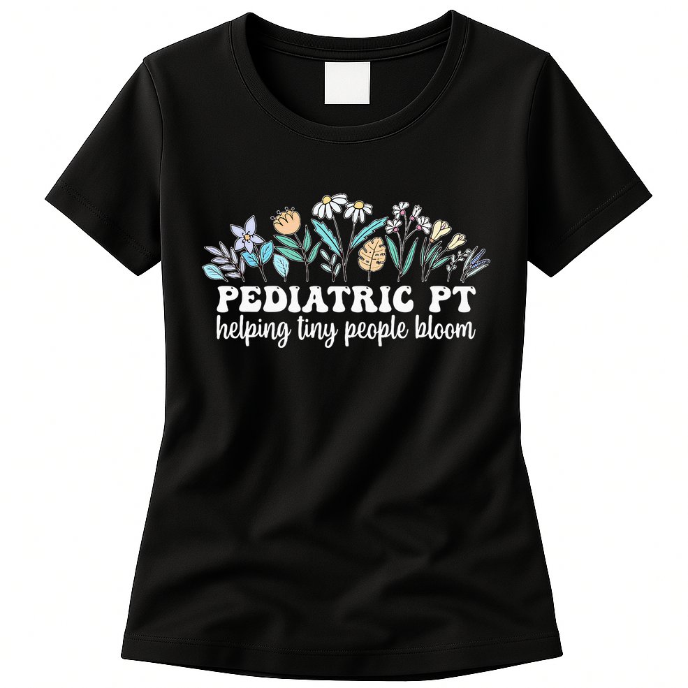 Pediatric PT Flowers Pediatric Physical Therapy Womens T-Shirt
