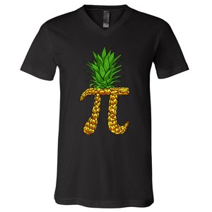 Pineapple Pi Funny Pi Day Pi Neapple Pi V-Neck T-Shirt