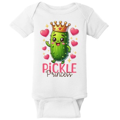 Pickle Princess Funny Pickle Cucumber Girl Baby Bodysuit