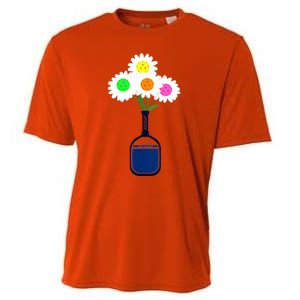 Pretty Pickleball Flowers In Paddle Vase Gift Ideas For Pickleball Fans Cooling Performance Crew T-Shirt