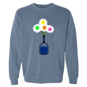 Pretty Pickleball Flowers In Paddle Vase Gift Ideas For Pickleball Fans Garment-Dyed Sweatshirt