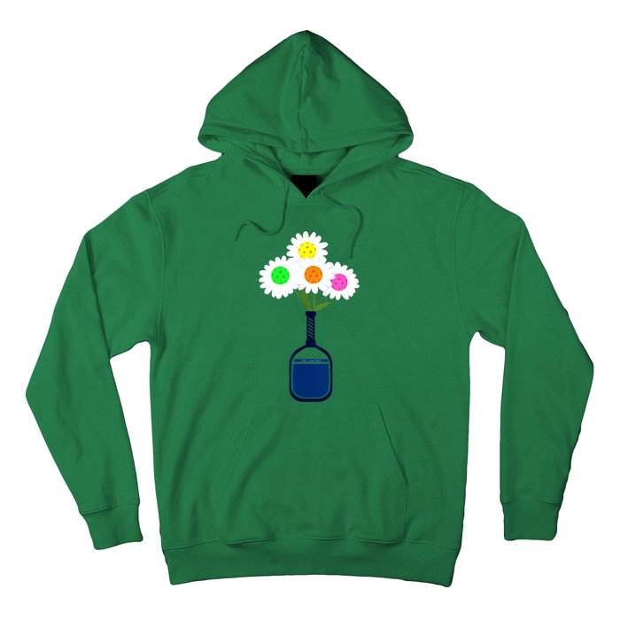 Pretty Pickleball Flowers In Paddle Vase Gift Ideas For Pickleball Fans Hoodie