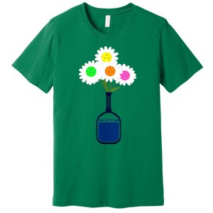 Pretty Pickleball Flowers In Paddle Vase Gift Ideas For Pickleball Fans Premium T-Shirt