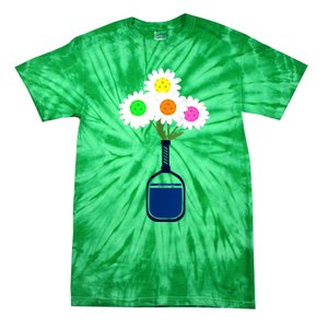 Pretty Pickleball Flowers In Paddle Vase Gift Ideas For Pickleball Fans Tie-Dye T-Shirt