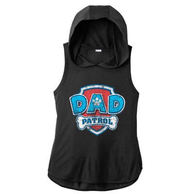 P.A.W. P.A.T.R.O.L Fathers Day Dad Patrol Ladies PosiCharge Tri-Blend Wicking Draft Hoodie Tank