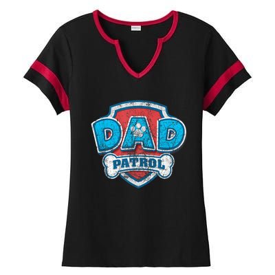 P.A.W. P.A.T.R.O.L Fathers Day Dad Patrol Ladies Halftime Notch Neck Tee