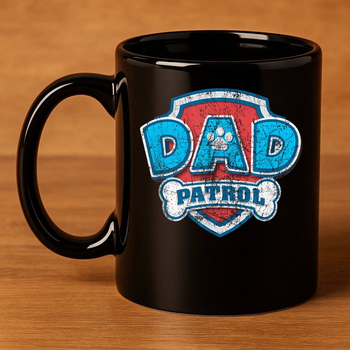 Fathers Day Dad Patrol 11oz C Handle Ceramic Mug