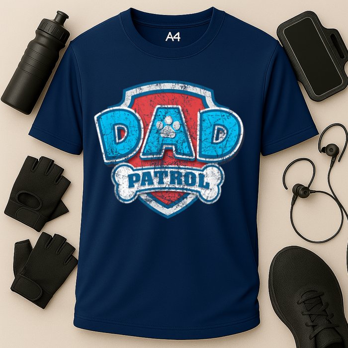 Fathers Day Dad Patrol Cooling Performance Crew T-Shirt