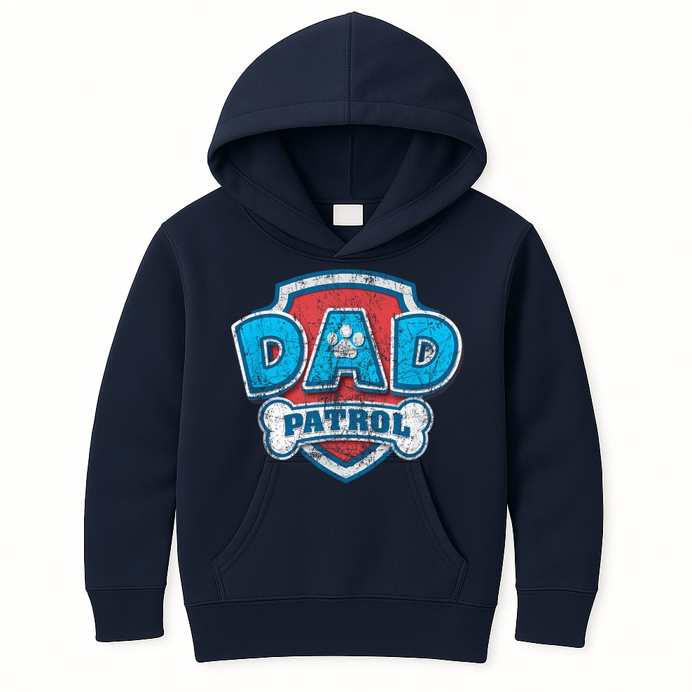 Fathers Day Dad Patrol Kids Hoodie
