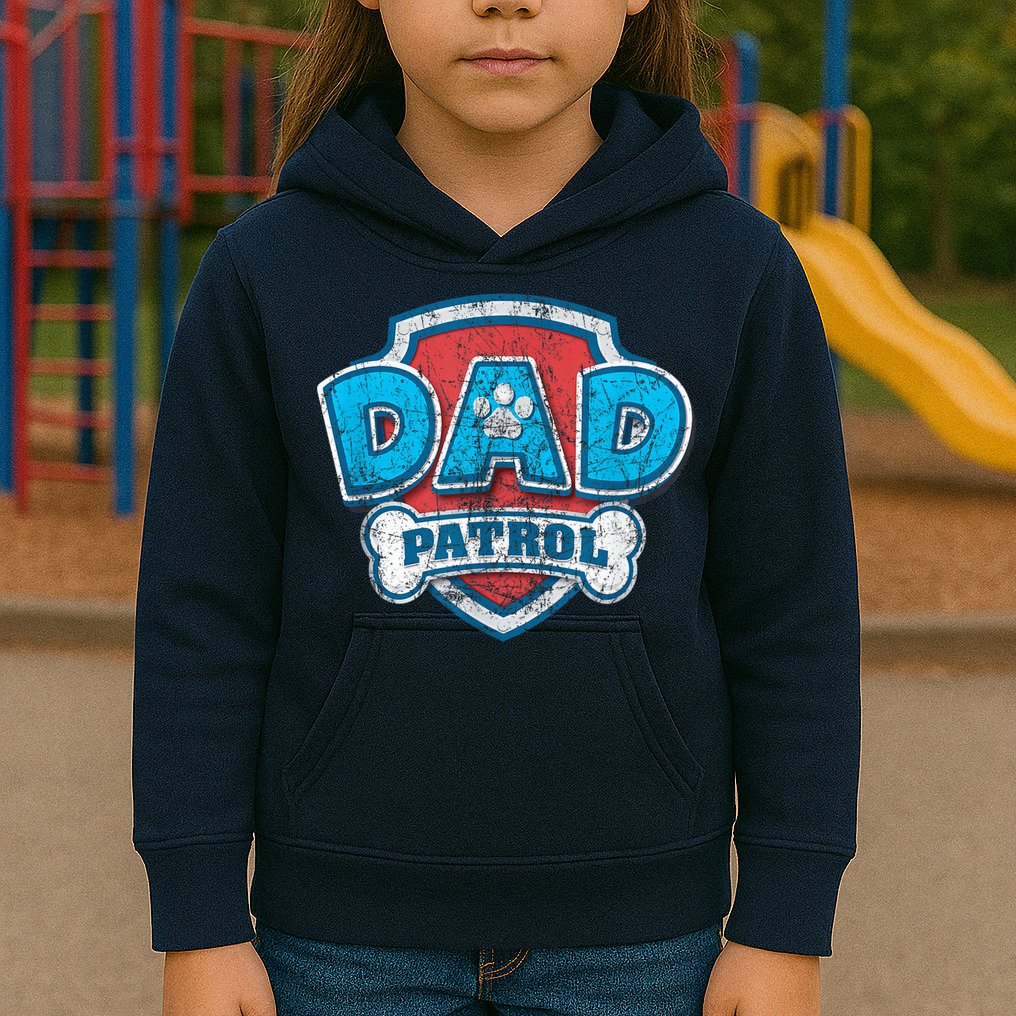 Fathers Day Dad Patrol Kids Hoodie
