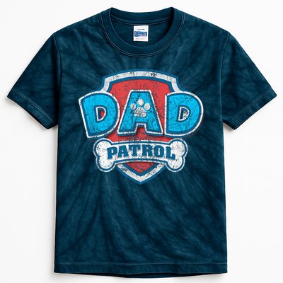 Fathers Day Dad Patrol Kids Tie-Dye T-Shirt