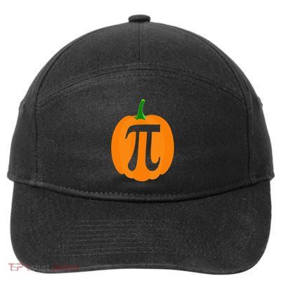 Pumpkin Pi Funny Halloween & Thanksgiving Pumpkin Pie 7-Panel Snapback Hat