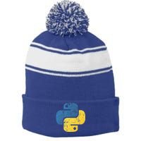 Python Programming For Programmers Stripe Pom Pom Beanie