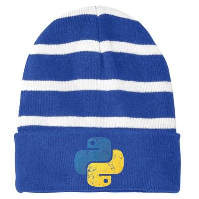 Python Programming For Programmers Striped Beanie with Solid Band