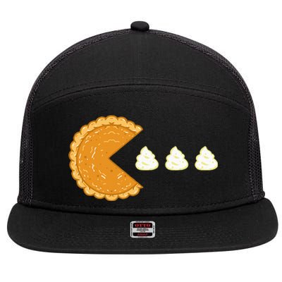 Pumpkin Pie Gamer Thanksgiving 7 Panel Mesh Trucker Snapback Hat