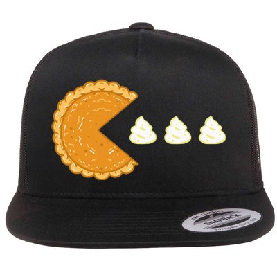 Pumpkin Pie Gamer Thanksgiving Flat Bill Trucker Hat