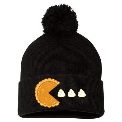 Pumpkin Pie Gamer Thanksgiving Pom Pom 12in Knit Beanie