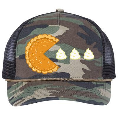 Pumpkin Pie Gamer Thanksgiving Retro Rope Trucker Hat Cap