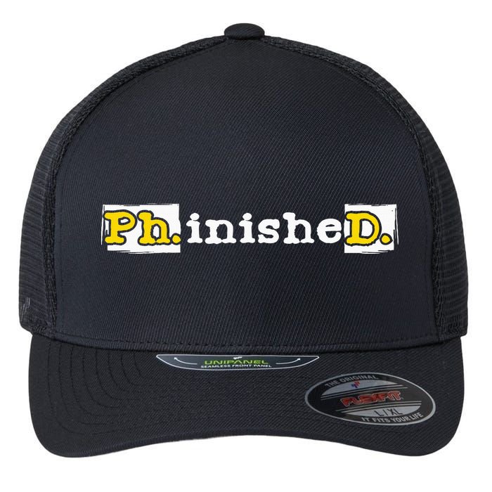 Ph.Inished. Phd Graduate Ph.D. Graduation Doctorate Degree Flexfit Unipanel Trucker Cap