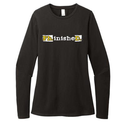 Ph.Inished. Phd Graduate Ph.D. Graduation Doctorate Degree Womens CVC Long Sleeve Shirt