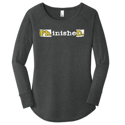 Ph.Inished. Phd Graduate Ph.D. Graduation Doctorate Degree Women's Perfect Tri Tunic Long Sleeve Shirt