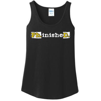 Ph.Inished. Phd Graduate Ph.D. Graduation Doctorate Degree Ladies Essential Tank