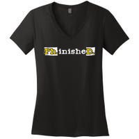 Ph.Inished. Phd Graduate Ph.D. Graduation Doctorate Degree Women's V-Neck T-Shirt