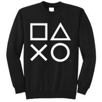 Playstation Ps5 Gamer Controller Icons In Classic White Tall Sweatshirt