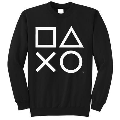 Playstation Ps5 Gamer Controller Icons In Classic White Tall Sweatshirt