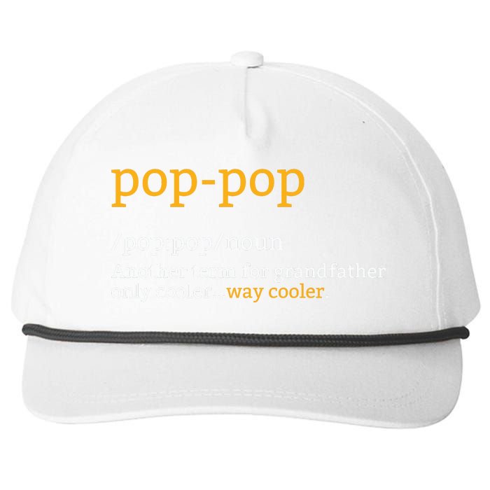 Pop Pop Grandpa Fathers Day Snapback Five-Panel Rope Hat