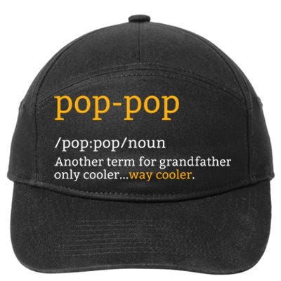 Pop Pop Grandpa Fathers Day 7-Panel Snapback Hat