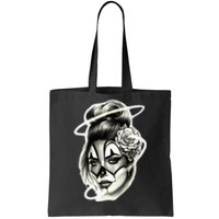 Payasa Pretty Girl X Chicano Clown Girl X Rose Blackwork Tote Bag