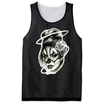 Payasa Pretty Girl X Chicano Clown Girl X Rose Blackwork Mesh Reversible Basketball Jersey Tank