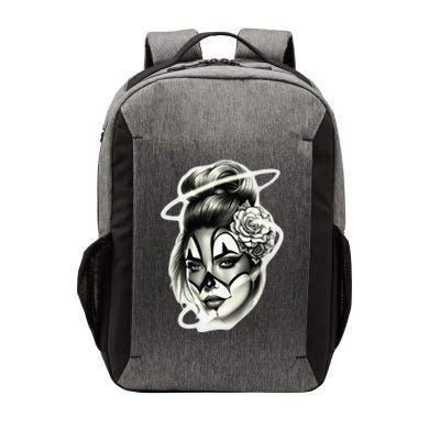 Payasa Pretty Girl X Chicano Clown Girl X Rose Blackwork Vector Backpack