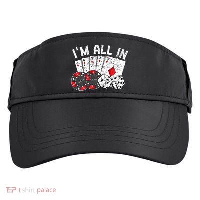 Poker Player Gamble Casino Card Bet Texas Hold Em I'm All In Premium Adult Drive Performance Visor