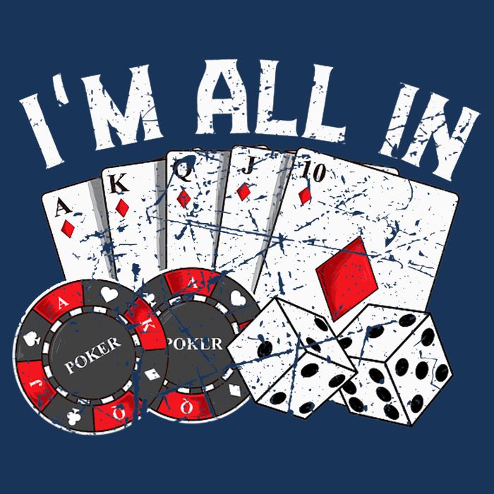 Poker Player Gamble Casino Card Bet Texas Hold Em I'm All In Premium Cooling Performance Crew T-Shirt
